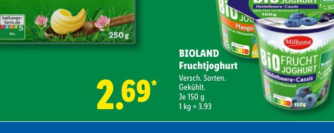 BIOLAND Fruchtjoghurt
