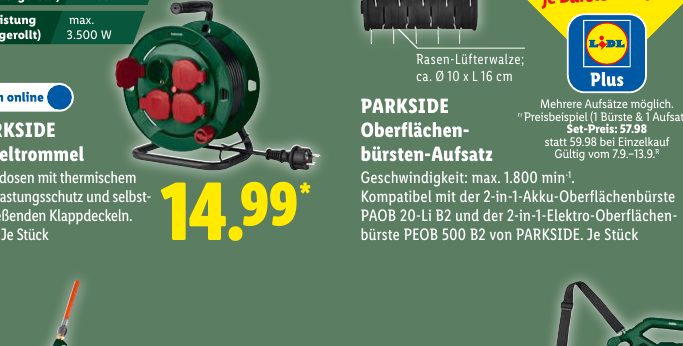 PARKSIDE Oberflächen - bürsten-Aufsatz