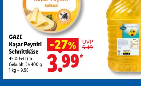 GAZI Kaşar Peyniri Schnittkäse