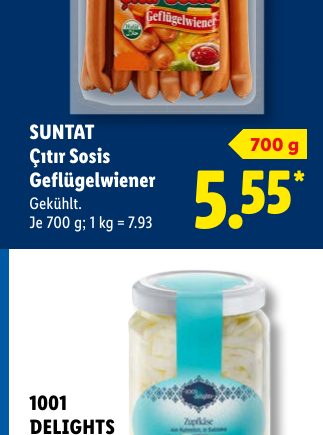 SUNTAT Çıtır Sosis Geflügelwiener
