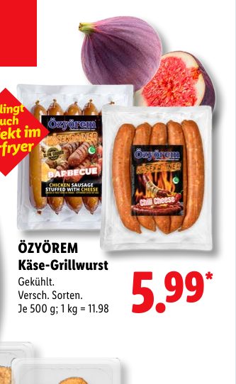 ÖZYÖREM Käse-Grillwurst