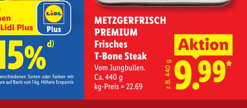 METZGERFRISCH PREMIUM Frisches T-Bone Steak