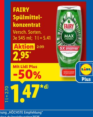 FAIRY Spülmittel- konzentrat