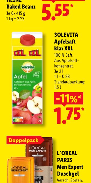 SOLEVITA Apfelsaft klar XXL