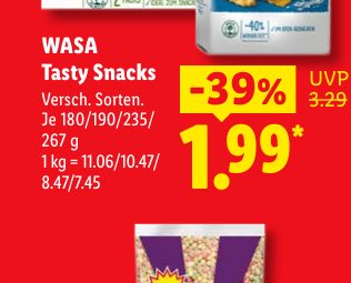 WASA Tasty Snacks