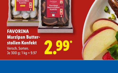 FAVORINA Marzipan Butter- stollen Konfekt