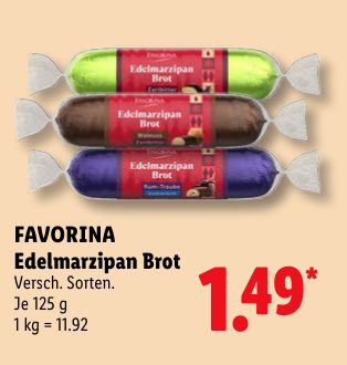 FAVORINA Edelmarzipan Brot