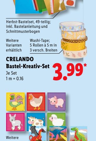CRELANDO Bastel-Kreativ-Set