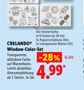 CRELANDO® Window-Color-Set