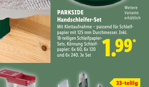 PARKSIDE Handschleifer-Set