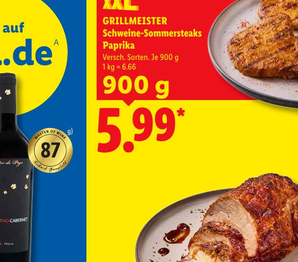 GRILLMEISTER Schweine-Sommer steaks Paprika