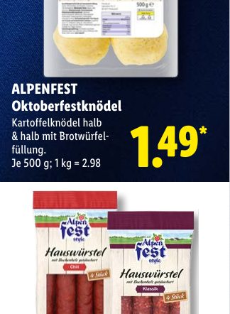 ALPENFEST Oktoberfestknödel