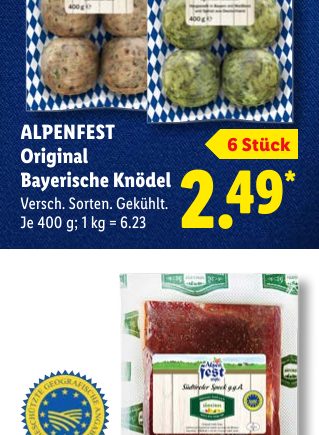 ALPENFEST Original Bayerische Knödel