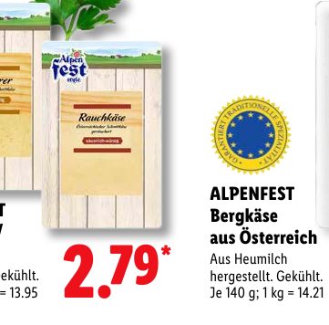 ALPENFEST Bergkäse aus Österreich
