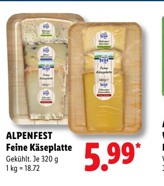 ALPENFEST Feine Käseplatte