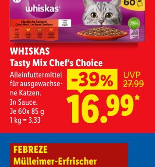 WHISKAS Tasty Mix Chef‘s Choice