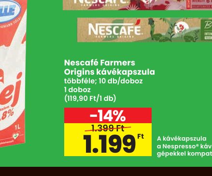Nescafé Farmers Origins kávékapszula
