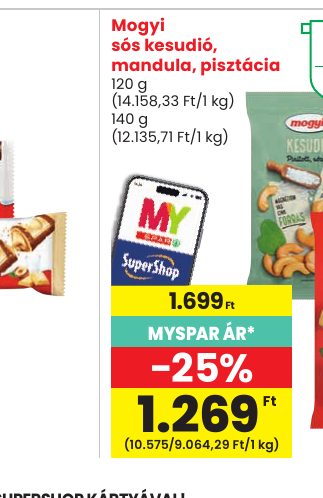Mogyi sós kesudió, mandula, pisztácia