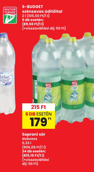 S-BUDGET szénsavas üdítőital
