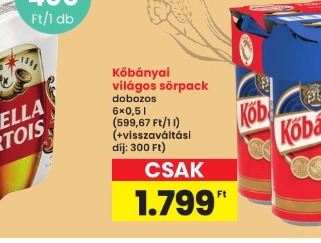 Kőbányai világos sörpack