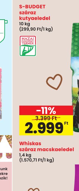 S-BUDGET száraz kutyaeledel