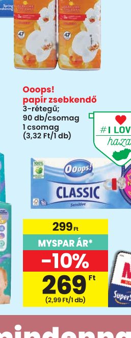 Ooops! papír zsebkendő