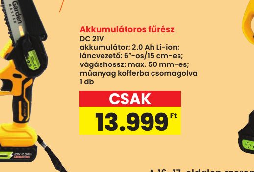 Akkumulátoros fűrész