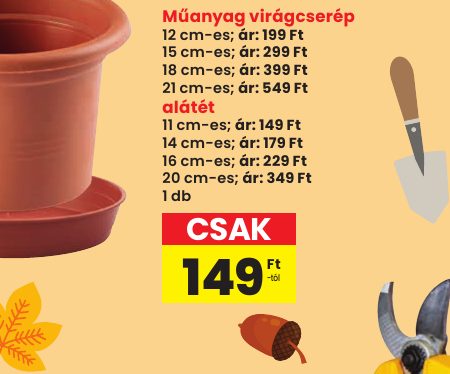Műanyag virágcserép