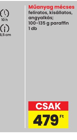 Műanyag mécses