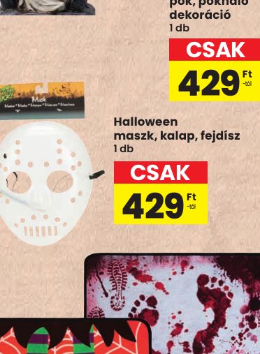Halloween maszk, kalap, fejdísz