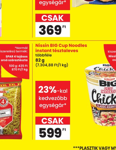 Nissin BIG Cup Noodles instant tésztaleves