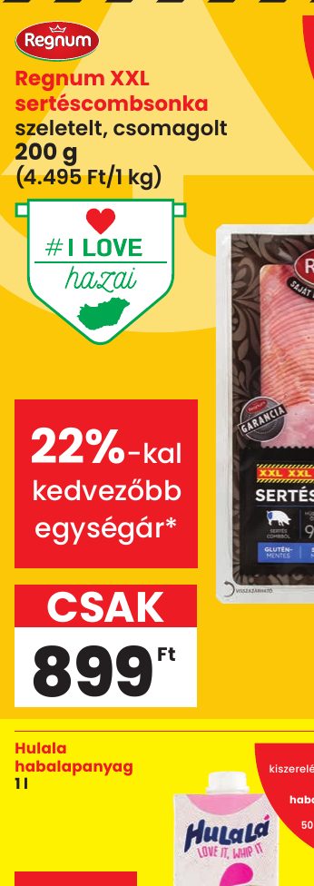 Regnum XXL sertéscombsonka szeletelt, csomagolt