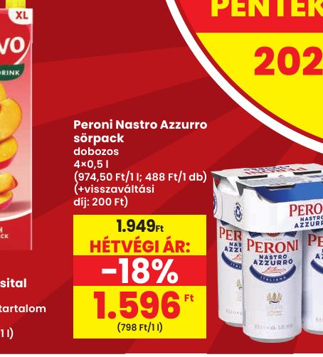 Peroni Nastro Azzurro sörpack