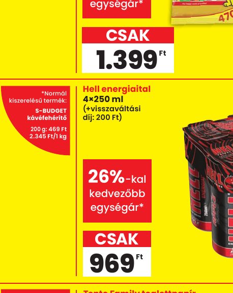 Hell energiaital 4×250 ml