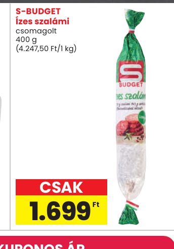 S-BUDGET Ízes szalámi