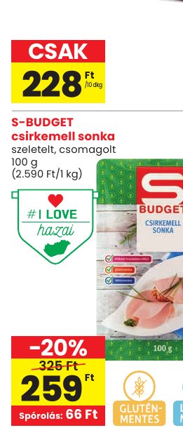 S-BUDGET csirkemell sonka