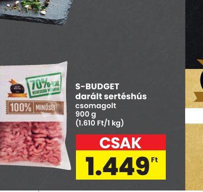 S-BUDGET darált sertéshús
