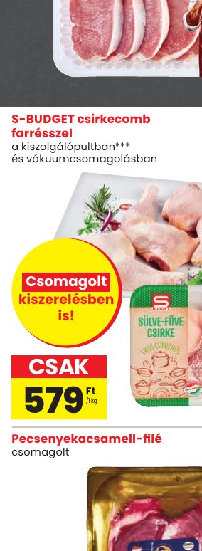 S-BUDGET csirkecomb farrésszel