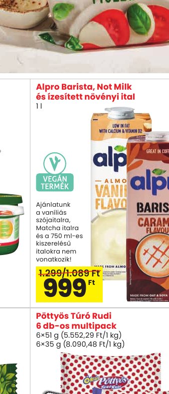 Alpro Barista, Not Milk és ízesített növényi ital
