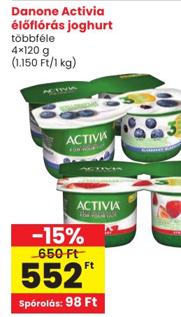 Danone Activia élőflórás joghurt