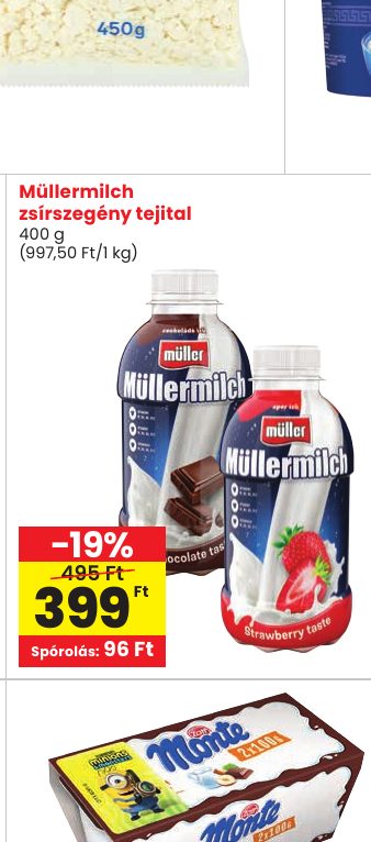 Müllermilch zsírszegény tejital