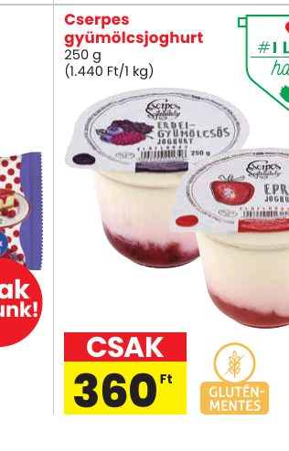 Cserpes gyümölcsjoghurt
