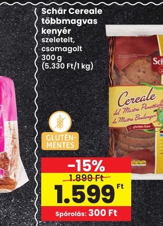 Schär Cereale többmagvas kenyér