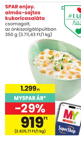 SPAR enjoy. almás-sajtos kukoricasaláta
