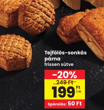 Tejfölös-sonkás párna