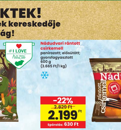 Nádudvari rántott csirkemell