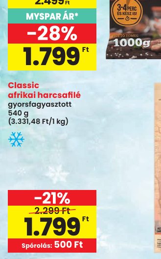 Classic afrikai harcsafilé