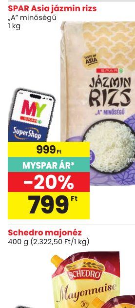 SPAR Asia jázmin rizs