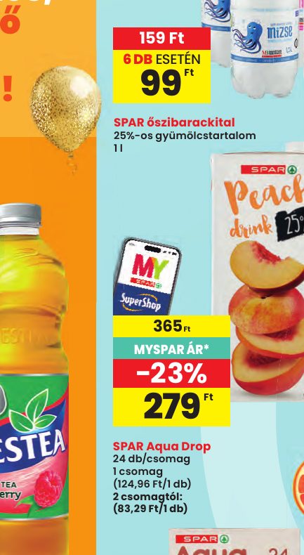 SPAR őszibarackital