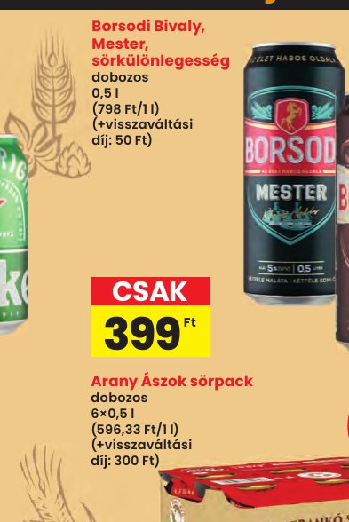Borsodi Bivaly, Mester, sörkülönlegesség